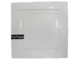 PD119 Тарелка квадратная 12  31см (тарелки квадратные штучные фарфоровые белые)