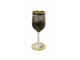 Ис-3498/756 Набор из 6 бокалов для водки в черном цвете с золотой оконтовкой SAME (наборы рюмок рюмка рюмки хрустальные)