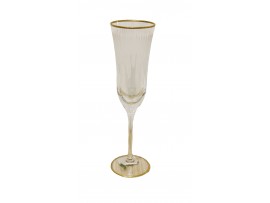 Ис-3552/849 Набор из 6 бокалов для шампанского на ножке SAME с золотой оконтовкой (наборы бокалов фужер фужеры бокалы хрустальные)