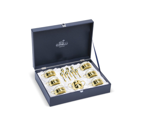Иг-6033301 Кофейный набор на 6 персон G/p Chinelli золото