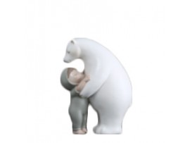 Ри-49/294 Статуэтка Белый медведь обнимает милого малыша 16*16*22.4 HYQ19233CG