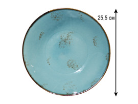 ЦК-470 Тарелка круглая 10 Голубая HS116568 (тарелки круглые штучные фарфоровые голубые)