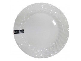 PD025 Тарелка круглая из фарфора №10 (тарелки прямоугольные штучные фарфоровые белые)