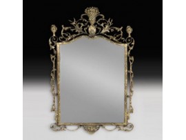 Гв-8270/8040 Зеркало настенное 95*56 см и Столик с мраморной столешницей 85*99*32см бронза Virtus