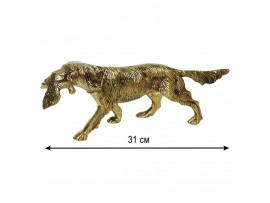 Гв-1417 Декоративная фигурка из бронзы Охотничья собака размер 11*31 см Virtus