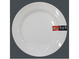 PD004 Тарелка круглая из фарфора №10  25,4 см (тарелки круглые штучные фарфоровые белые)