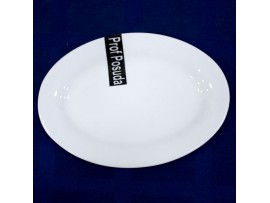 H0046 Тарелка для рыбы 7 (тарелки овальные штучные фарфоровые белые)