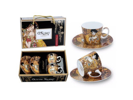 Хп-532-0305 Набор из 2-х чашек с блюдцами для эспрессо - G. Klimt, Адель Блох-Бауэр (CARMANI)