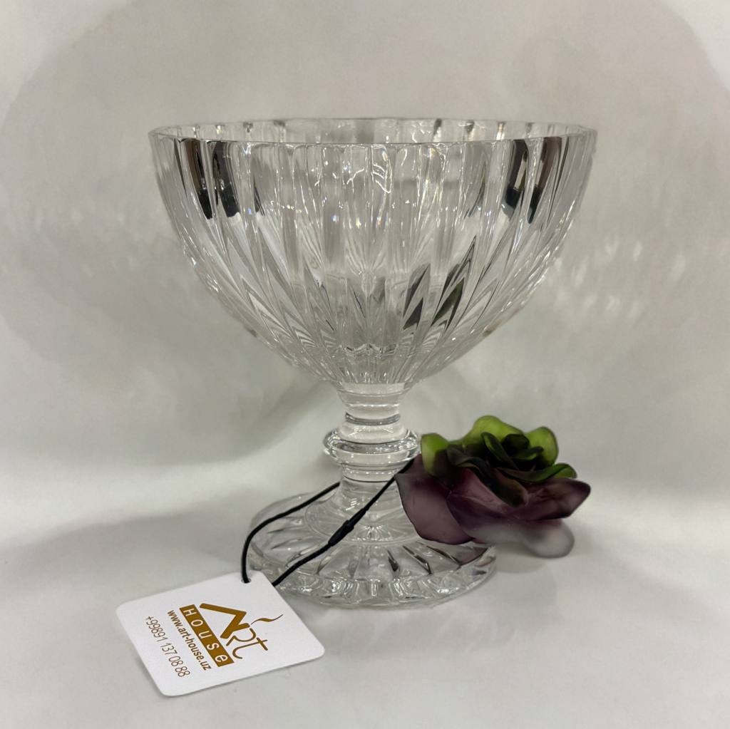 MF12620/04G Франция.Ваза на ножке Хрусталь 15 CM
