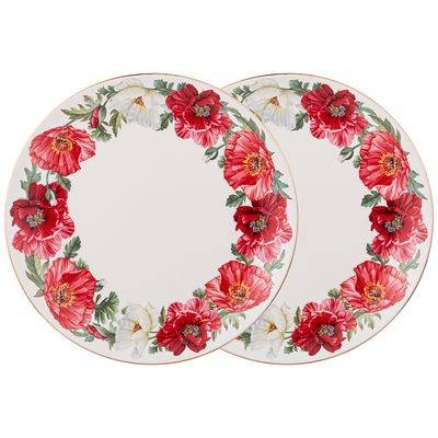 Рос 104-770 НАБОР ТАРЕЛОК ОБЕДЕННЫХ "МАКИ" 2 ШТ. 25,5 СМ