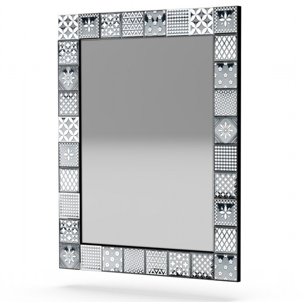 Иг-2244100 Зеркало настольное "AZULEJA" 27*36см с отделкой под серебро Chinelli