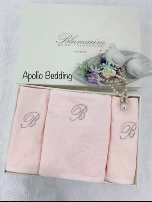 КПГ-279/роз Набор полотенец Blumarine 100% Египетский хлопок 70*140-1/ 35*75-2 цвет розовый к-т