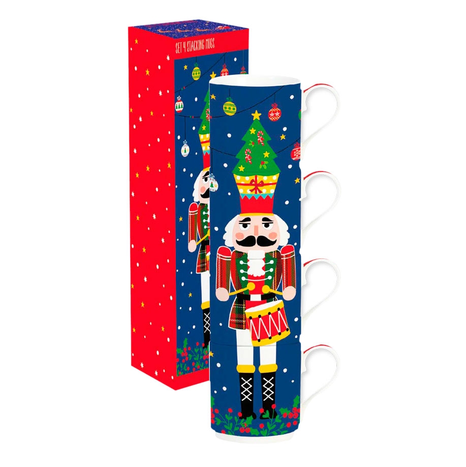 Ил-132518 Набор из 4 кружек фарфоровых  в цветной коробке 275 ml 800154413 R1039#CHTА