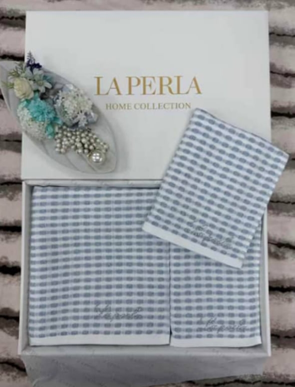 КПГ-529/гол Набор полотенец LA PERLA 70*140-1шт/35*75-2 шт