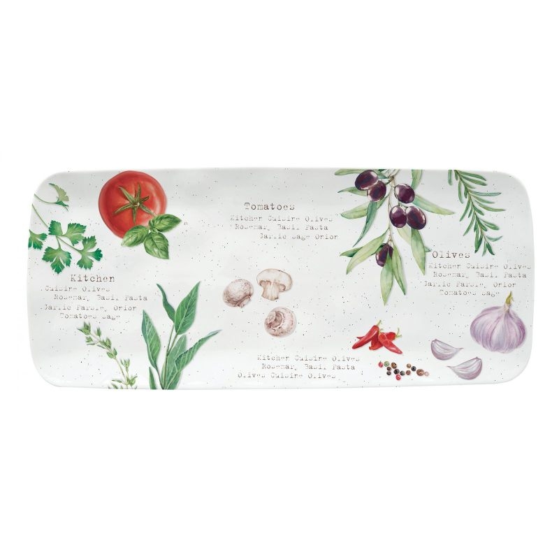 Ил-137575 Фарфоровая сервировочная тарелка в цветной коробке 36*15,5 см "HOME & KITCHEN" 2209 HOMK