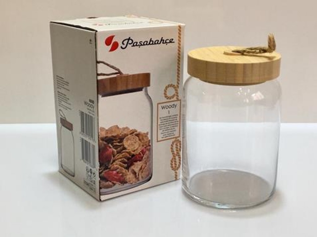 43583-Р Банка с бамбуковой крышкой ВУДИ объем: 860мл