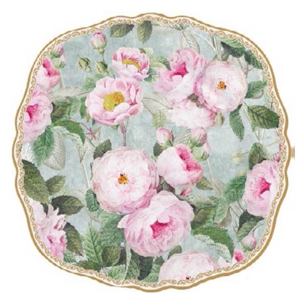 Ил-136264 Тарелка из тонкого фарфора  20 см в цветной коробке "ROSES IN BLOOM"  1176 ROBL