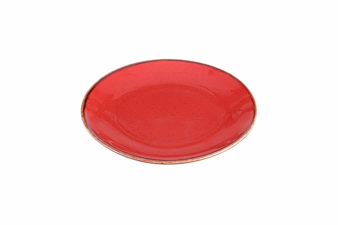 ТЦ-265 Seasons Красная плоская тарелка 24cm  04ALM001658 187624