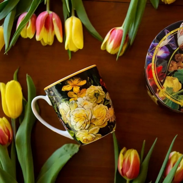 Хп-840-9208 Кружка Camio - Hendrik Reekers "Цветы барокко" 400 мл (CARMANI)