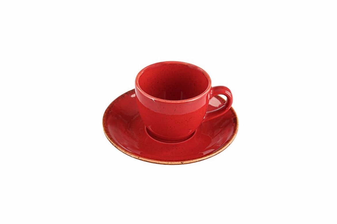 ТЦ-273 Seasons Красная кофейная чашка и блюдце 80Cc  04ALM001731 212109