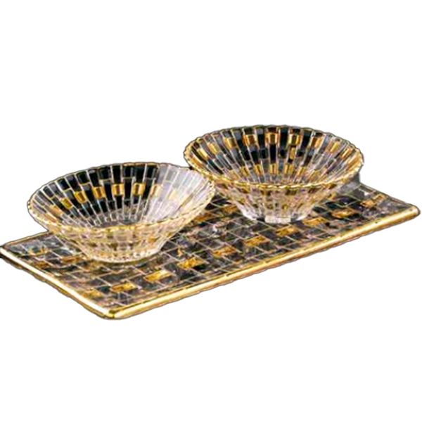 Ис-3411 Блюдо прямоугольное в золоте SAME