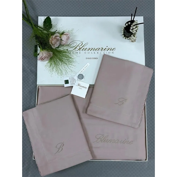 КПГ-433/роз Постельное белье Blumarine 200*230-1/250*250-1/50*70-2 розовый с вышивкой Хлопок (плотность 100)