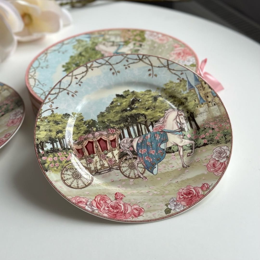 Ри-60/134 Набор тарелок из 2х шт 10,5"Свадебная карета" LC023S2/219