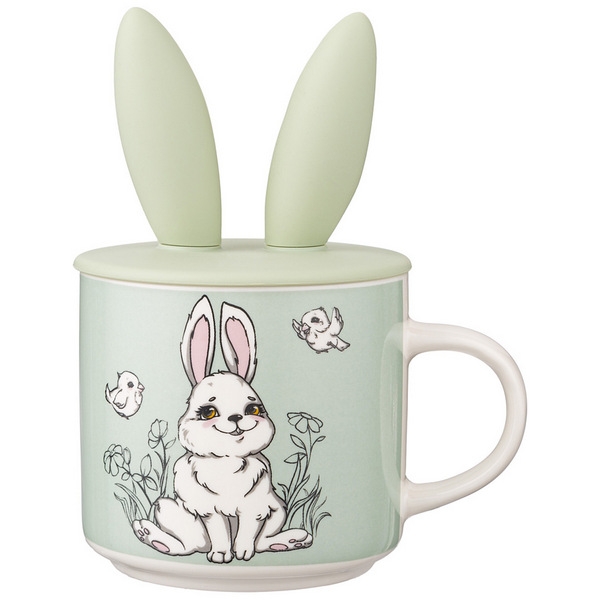Рос 756-387 КРУЖКА LEFARD HONEY BUNNY, С СИЛИКОНОВОЙ КРЫШКОЙ, 350МЛ