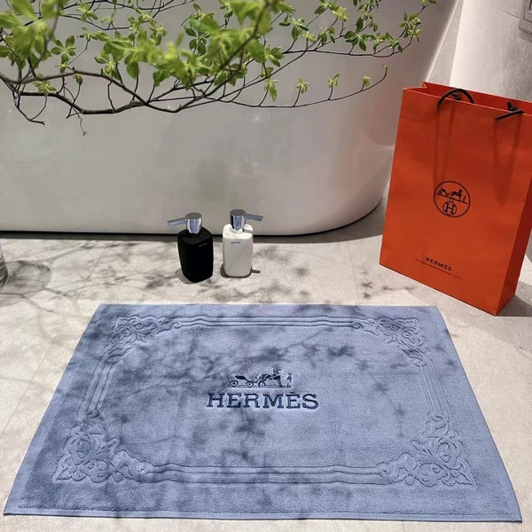 КПГ-286/г Коврик для ванной  HERMES 100% Египетский хлопок 45*75см цвет голубой шт