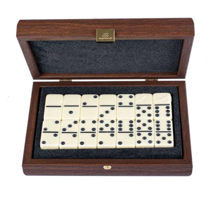 Ми-132 Домино 5,2x2,7x1см в деревянном футляре с капом калифорнийского ореха 24x17см DVE20U