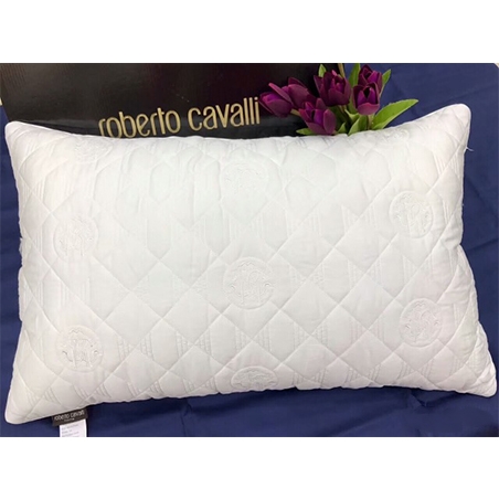 КПГ-64/бел Подушка с вышивкой 50*70см ROBERTO CAVALLI  белый бамбук/шелк 100% Египетский хлопок