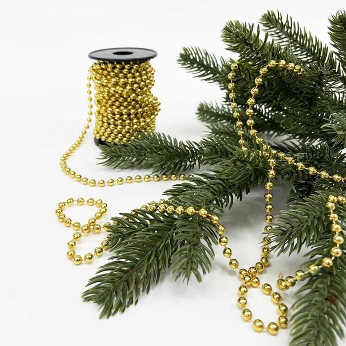 РТР 87087 БУСЫ НА ЕЛКУ Ø 0,8 СМ ЗОЛОТО 1000 СМ ПЛАСТИК