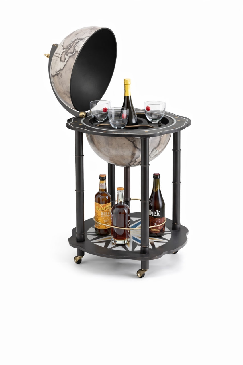 Зи-44 Глобус бар ИТАЛИЯ настольный "LAPIS" Z.910-NOIR