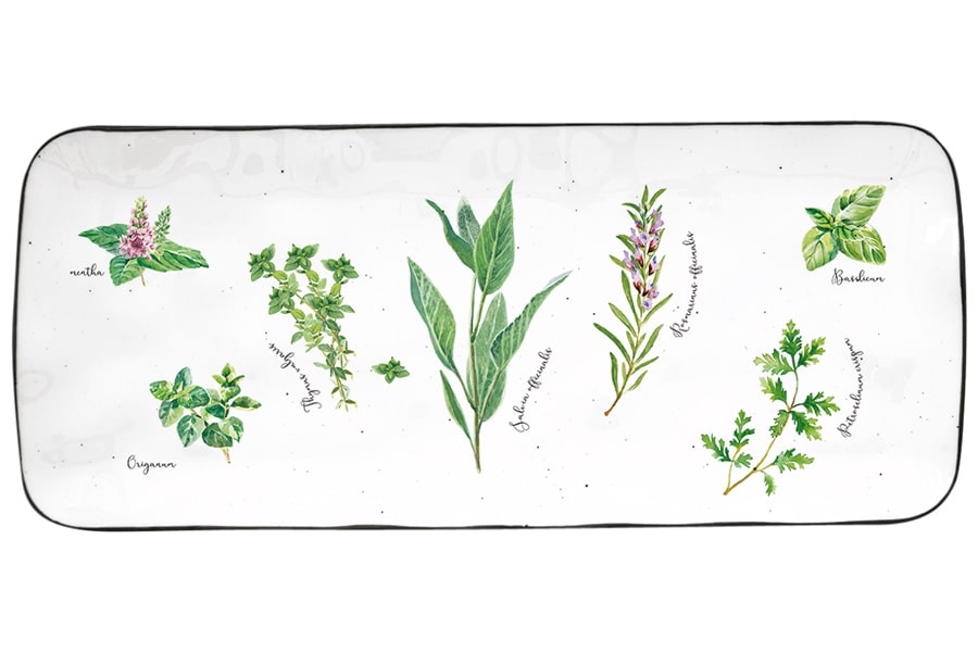 Р-2022/58 Блюдо прямоугольное 36х15.5см "Herbarium" в подарочной упаковке EL-R2209/HERU