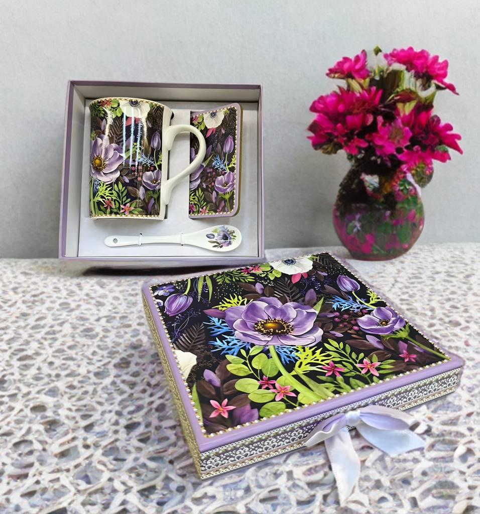 Ри-60/17 Кружка подарочная"Фиолетовый анемон"LC005DS/221