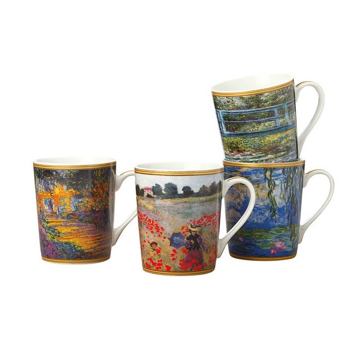 Р-2018/82 Набор из 4-х кружек 0.4л " Моне" в подарочной упаковке. CD637-DB0020