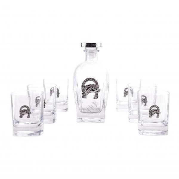 Иг-2102900 Набор для виски "LUCKY" Графин+6 стаканов тумблеров Chinelli