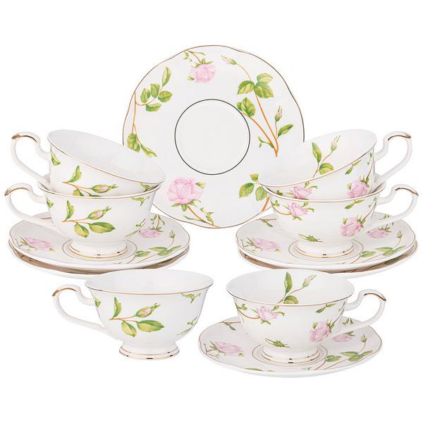 Рос 275-1253 ЧАЙНЫЙ НАБОР LEFARD "ROSE VALLEY" НА 6 ПЕР. 12 ПР. 270 МЛ