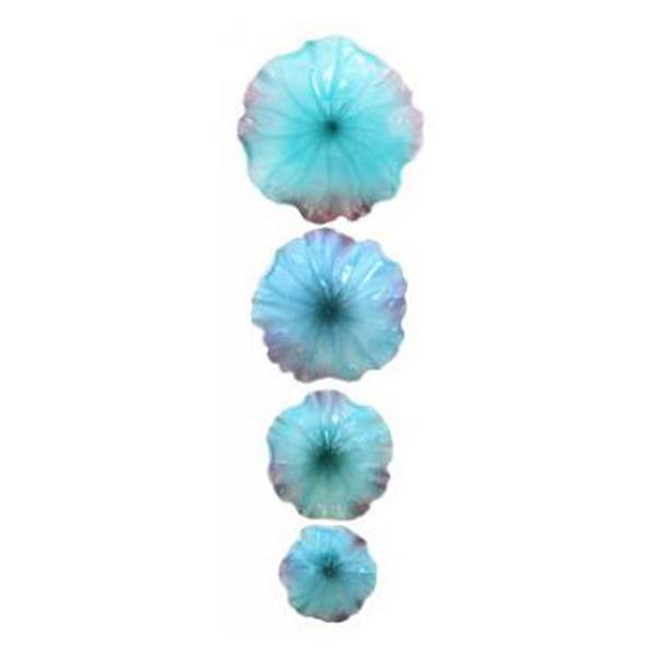 Ри-49/771-3 Настенный декор в виде цветка голубой 20x19.5x5.5 YZ11056c-3