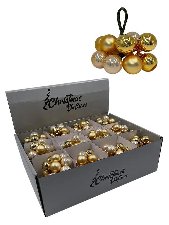 РТР 89865 СТЕКЛО В ДИСПЛЕЕ СВЯЗКА ШАРОВ 10ШТ. Ø 2СМ ЗОЛОТОЙ ВЕК