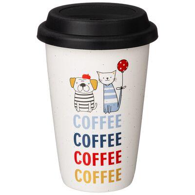 Рос 260-650 КРУЖКА LEFARD COFFEMANIA С СИЛИКОНОВОЙ КРЫШКОЙ, 390МЛ