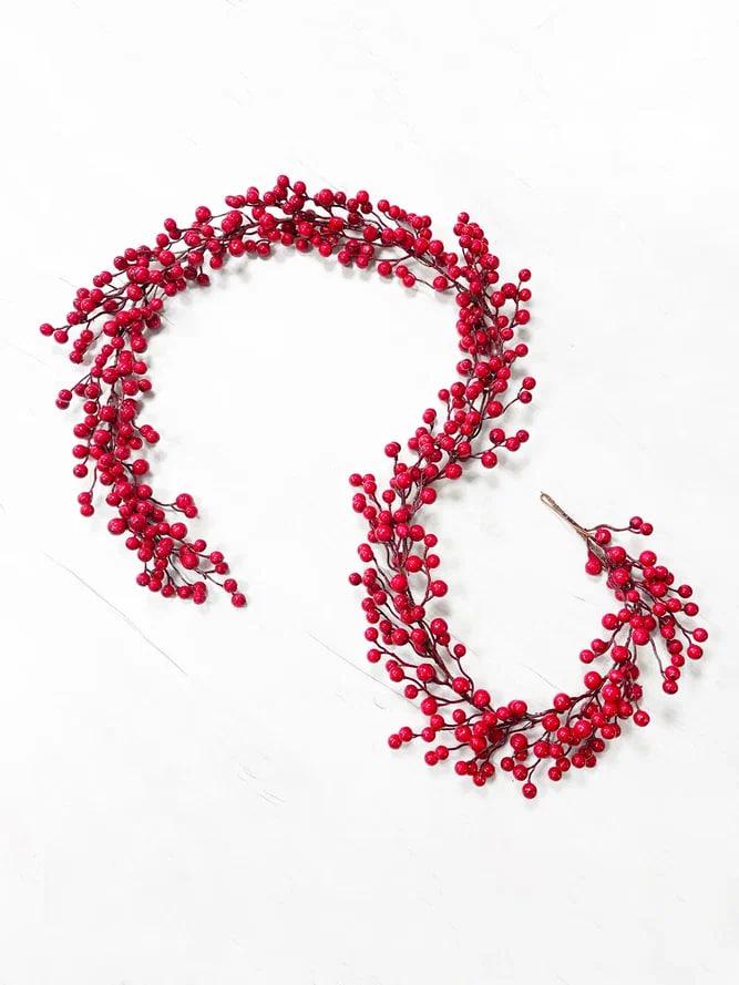 РТР 89196 ГИРЛЯНДА ДЕКОРАТИВНАЯ ИЗ КРАСНЫХ ЯГОД 130СМ