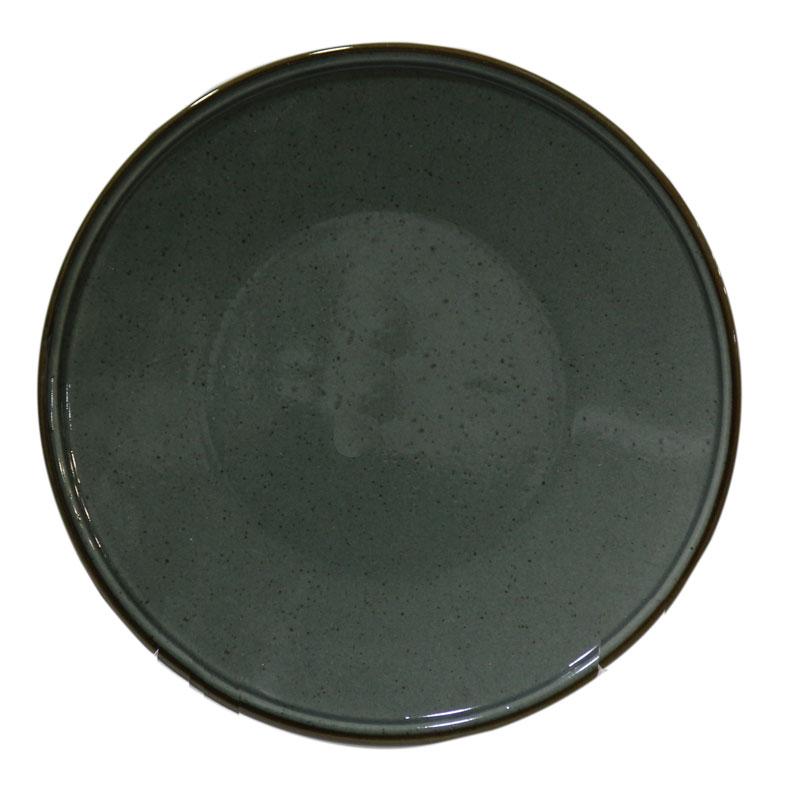 ЦК-504 Тарелка круглая  8.5" темно-серая HS119316 (тарелки круглые штучные фарфоровые тёмно-серые)
