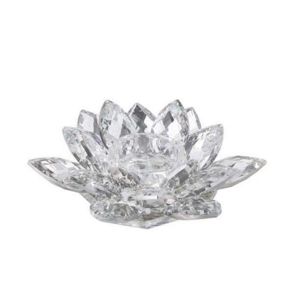 Иг-3200022 Подсвечник из стекла "LOTUS" 13*3 Chinelli