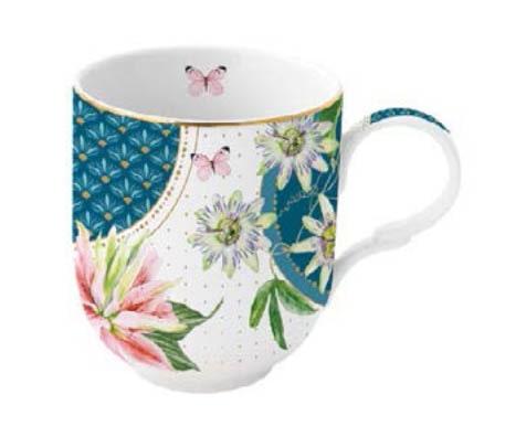 Ил-137964 Кружка фарфоровая 350 мл в цветной коробке "ТРОПИЧЕСКОЕ ПУТЕШЕСТВИЕ" 1721 VOYT