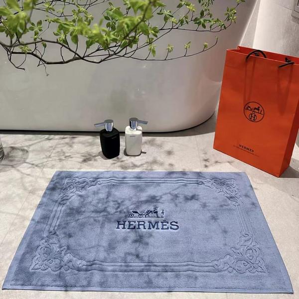 КПГ-286/г Коврик для ванной  HERMES 100% Египетский хлопок 45*75см цвет голубой шт