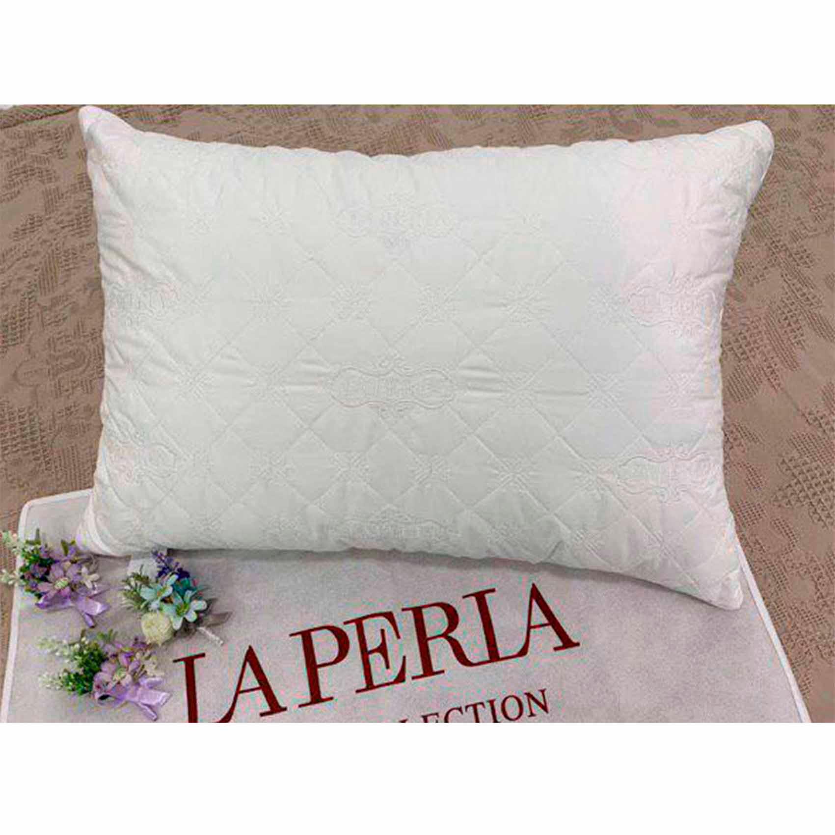 КПГ-66 Подушка La Perla 50*70 наполнитель: бамбук 50% и 50% шелк Ткань 100% Египетский хлопок