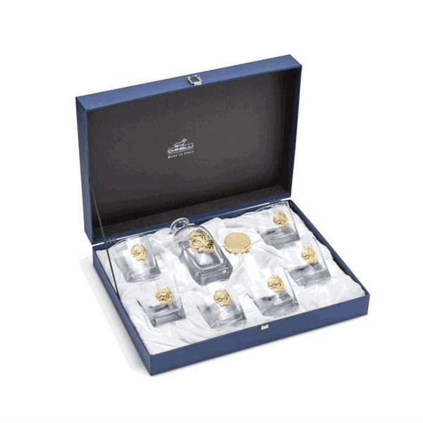 Иг-6233100 Набор для виски на 6 персон+графин "TIGER"  в подарочной упаковке Chinelli