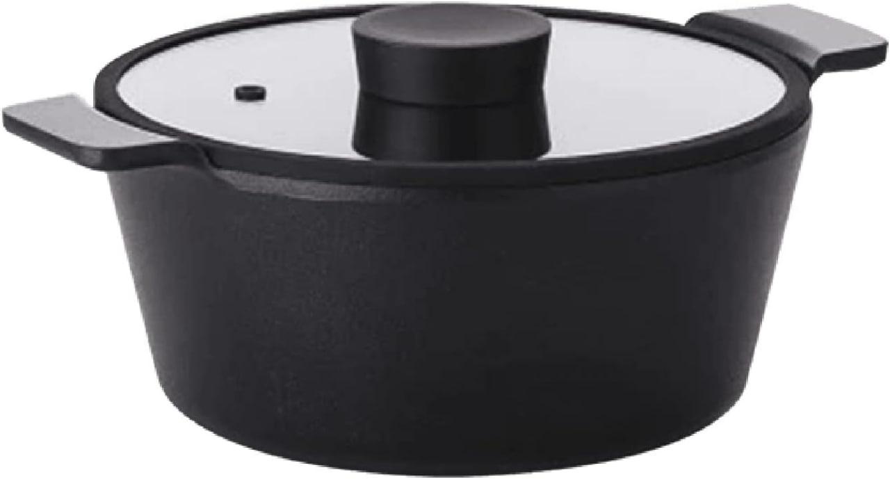 NF-18 Кастрюля  Vulcan 24 см со стеклянной крышкой EK-VG-L24