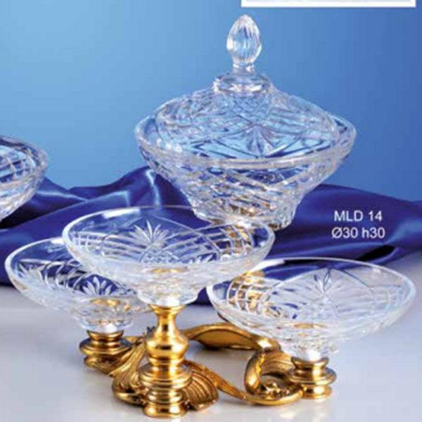 Им-7 Конфетница 4-х ярусная на ножке 30*30см MLD00014